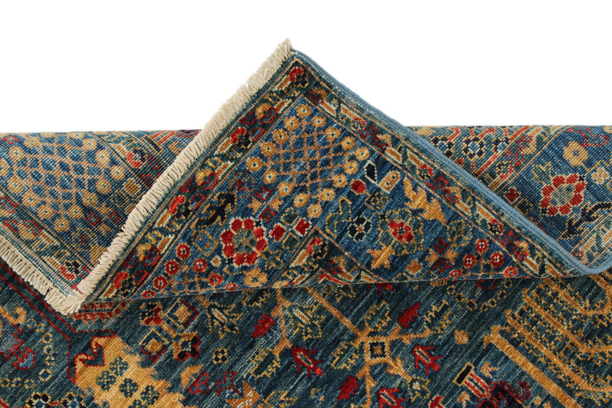3x5 Blue and Multicolor Traditional Rug