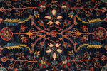 3x5 Navy and Multicolor Traditional Rug