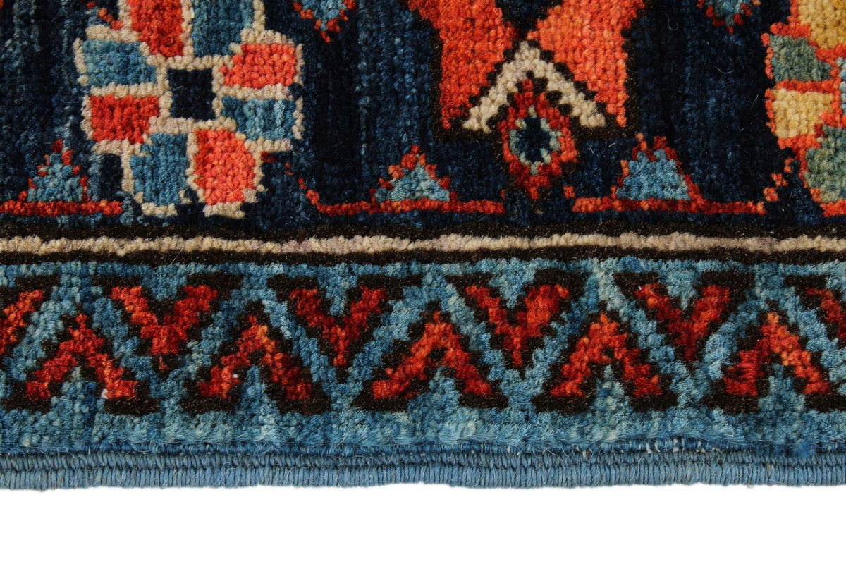 3x5 Blue and Navy Traditional Rug