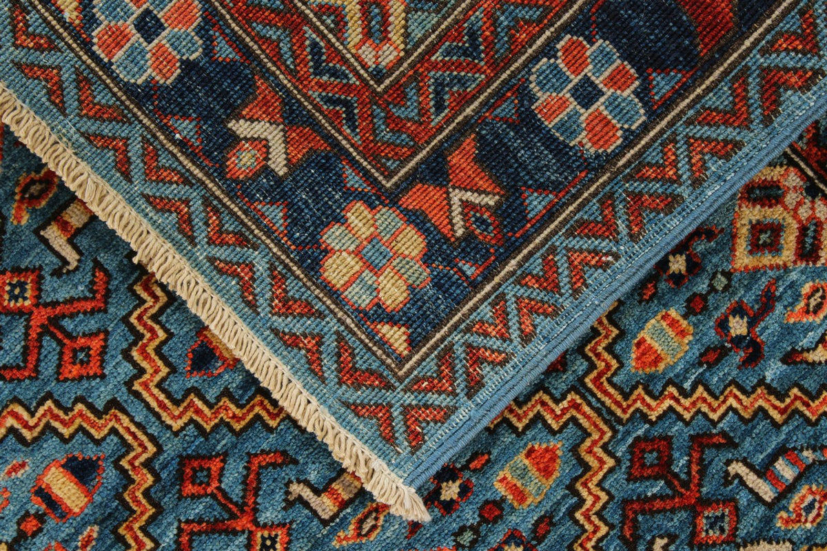 3x5 Blue and Navy Traditional Rug