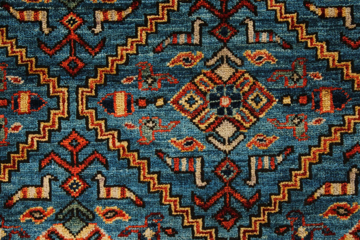 3x5 Blue and Navy Traditional Rug