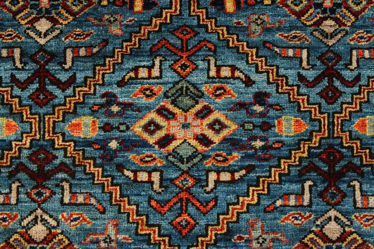 3x5 Blue and Navy Traditional Rug