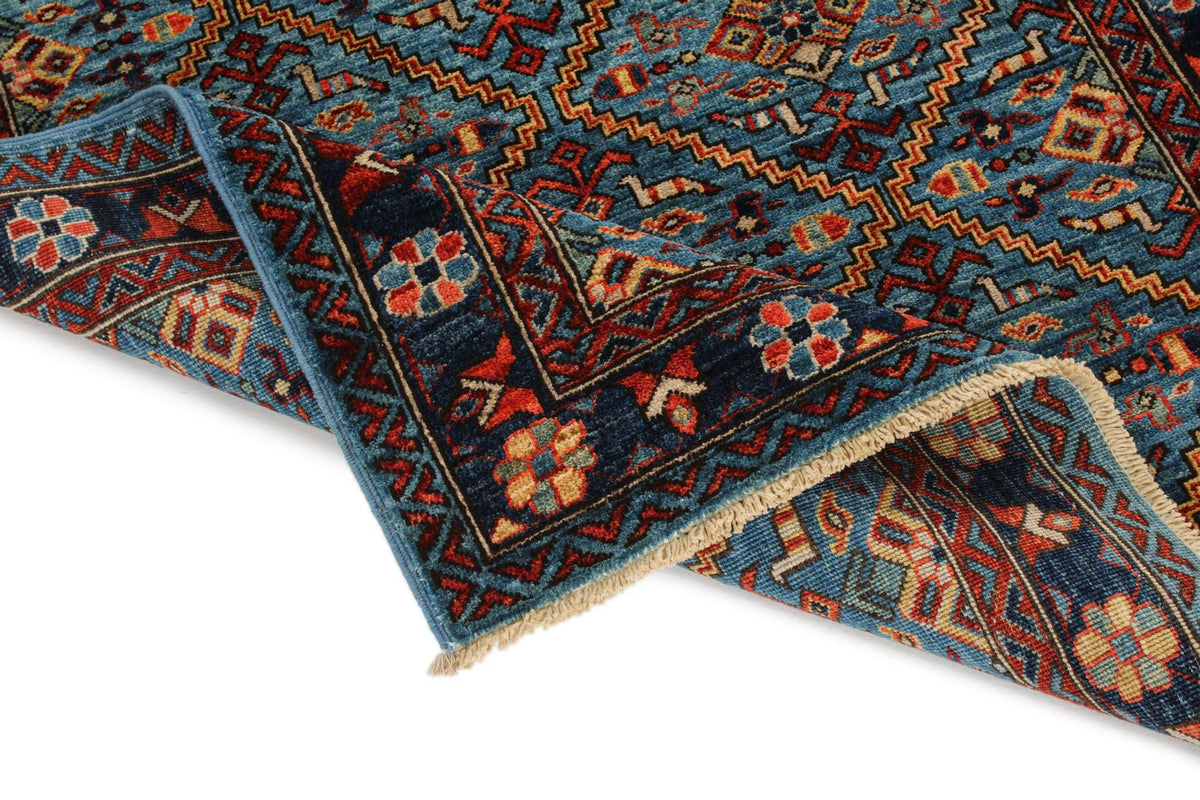 3x5 Blue and Navy Traditional Rug