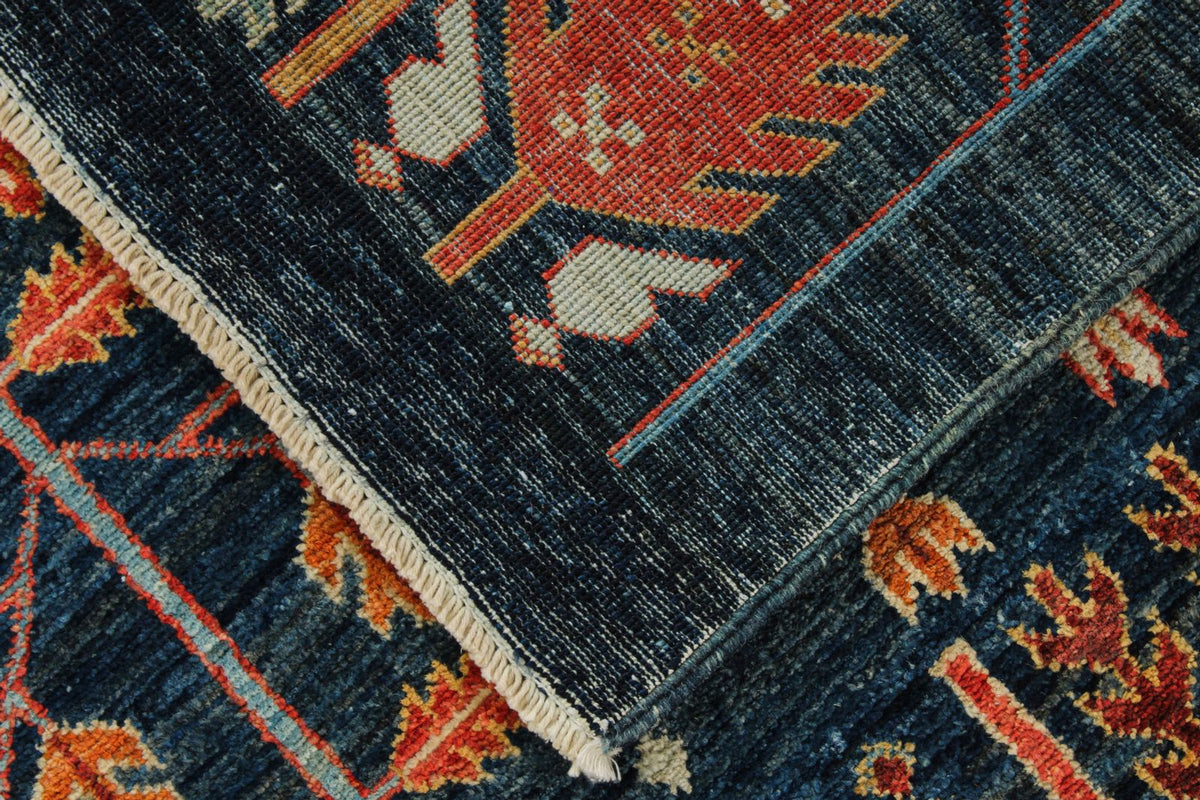 5x7 Navy and Multicolor Anatolian Traditional Rug