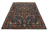 5x8 Navy and Multicolor Anatolian Traditional Rug