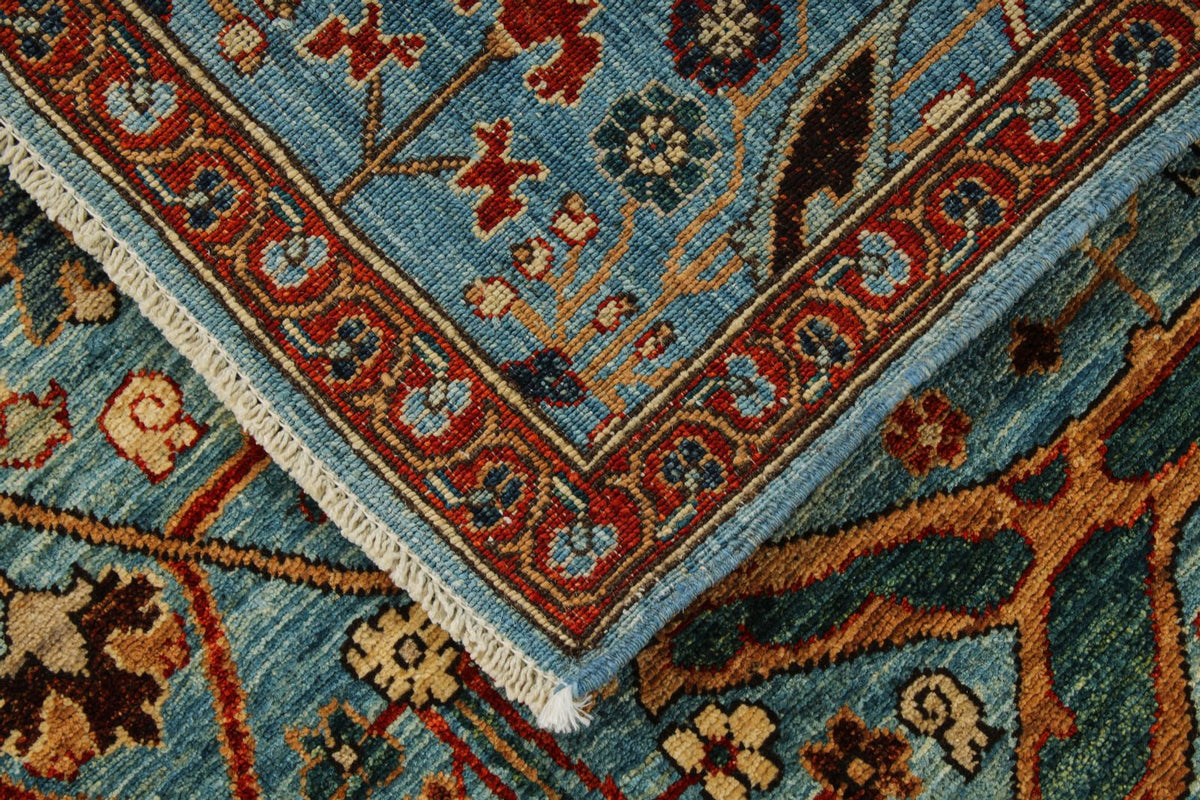 5x7 Blue and Multicolor Anatolian Traditional Rug