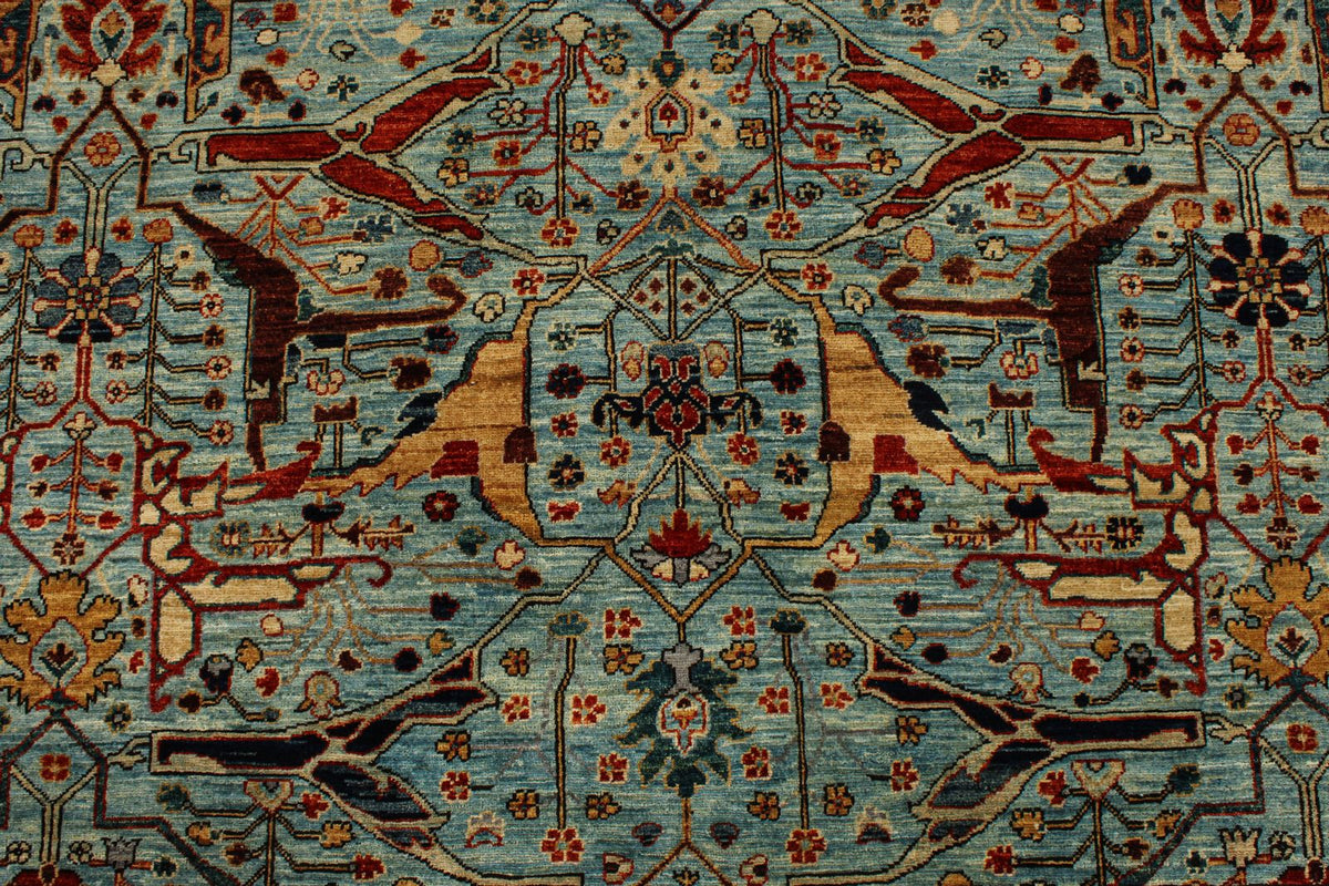 5x7 Blue and Multicolor Anatolian Traditional Rug