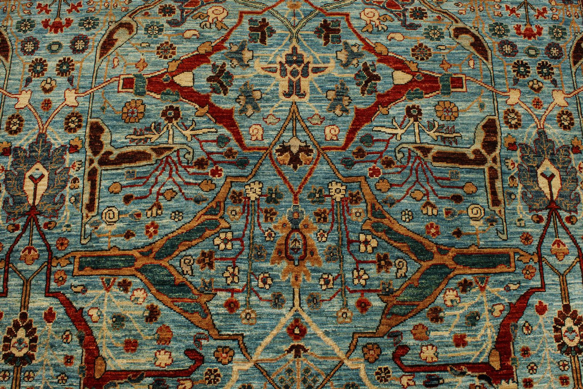 5x7 Blue and Multicolor Anatolian Traditional Rug