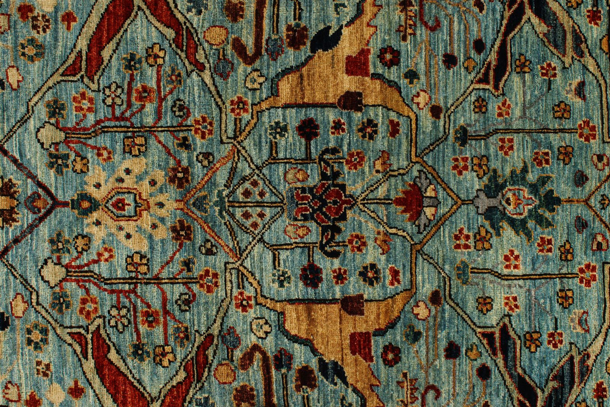 5x7 Blue and Multicolor Anatolian Traditional Rug