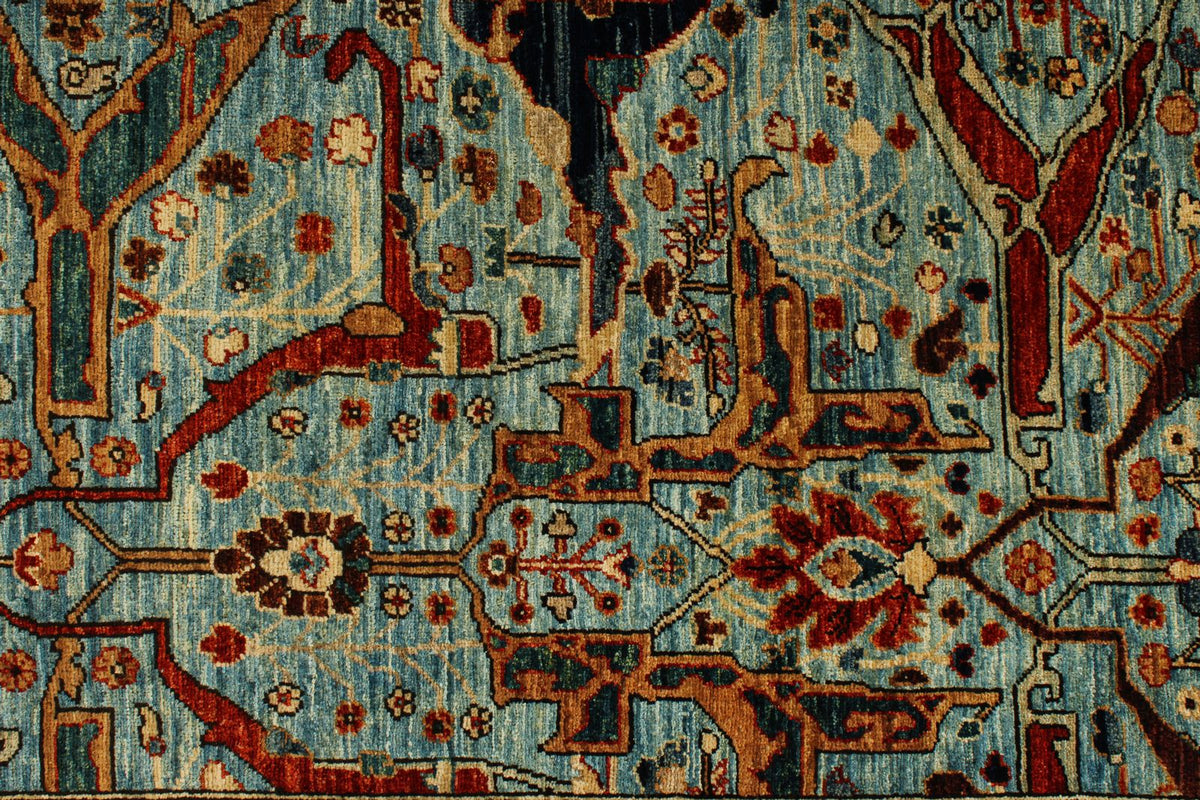 5x7 Blue and Multicolor Anatolian Traditional Rug