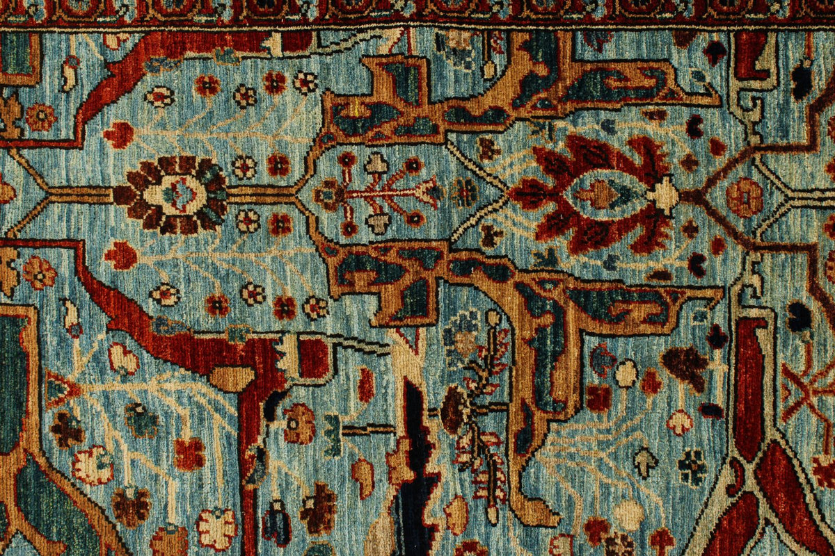 5x7 Blue and Multicolor Anatolian Traditional Rug