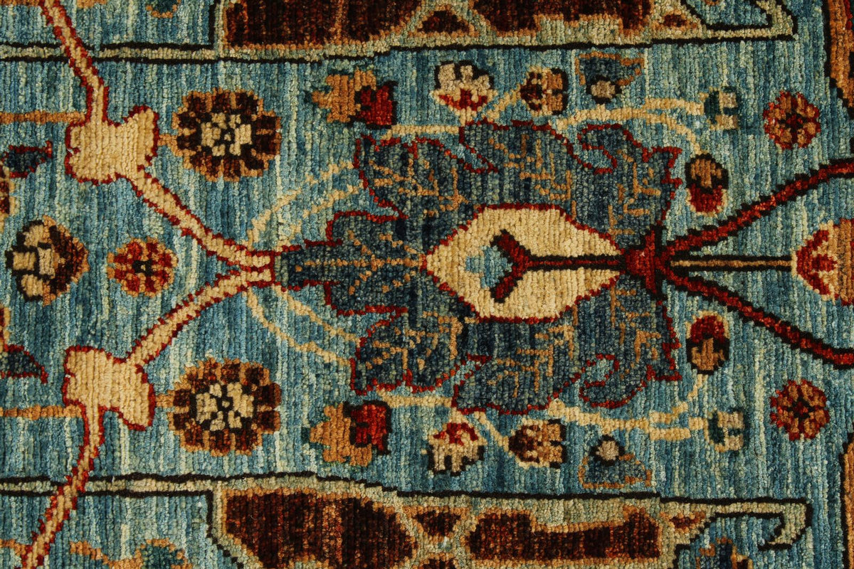 5x7 Blue and Multicolor Anatolian Traditional Rug