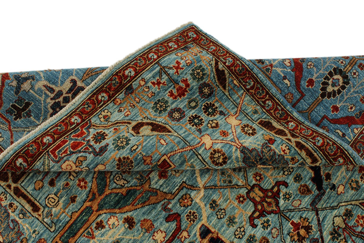 5x7 Blue and Multicolor Anatolian Traditional Rug