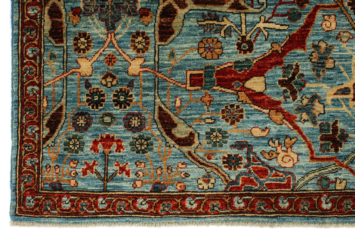 5x7 Blue and Multicolor Anatolian Traditional Rug