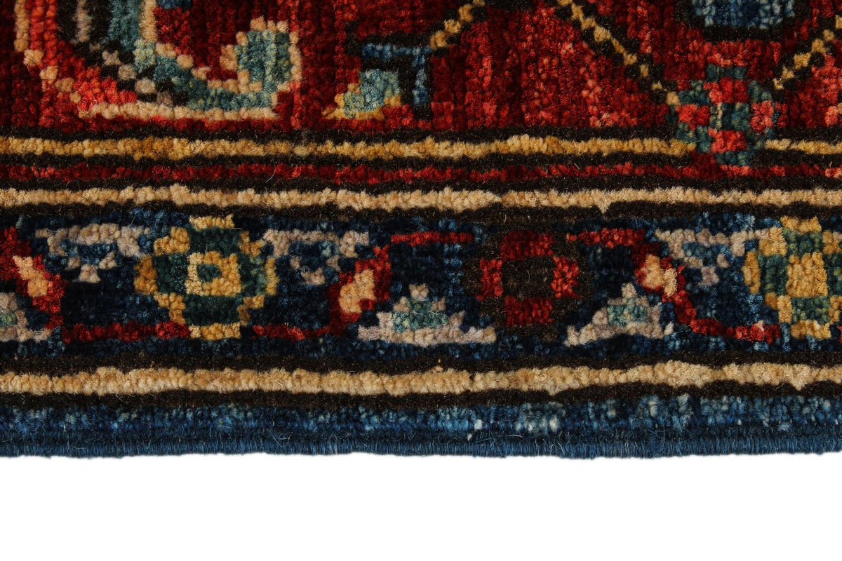 5x8 Blue and Rust Anatolian Traditional Rug