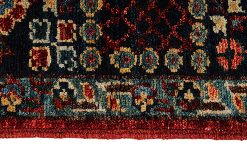 3x5 Red and Navy Traditional Rug