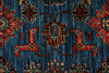 3x5 Blue and Rust Traditional Rug