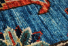 3x5 Blue and Rust Traditional Rug