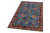 3x5 Blue and Rust Traditional Rug