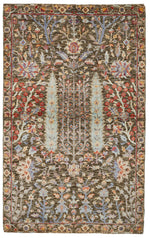 3x5 Gray and Multicolor Turkish Oushak Rug