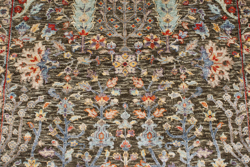 3x5 Gray and Multicolor Turkish Oushak Rug