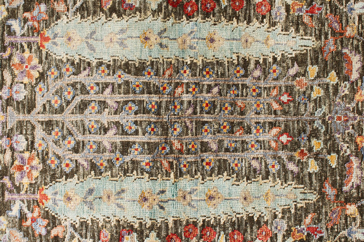 3x5 Gray and Multicolor Turkish Oushak Rug