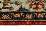 5x8 Rust and Blue Anatolian Traditional Rug