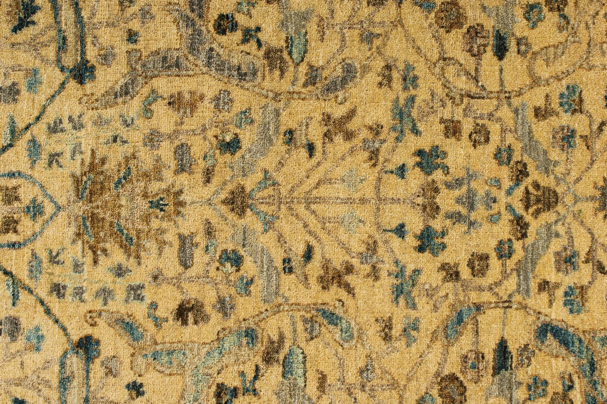 5x7 Ivory and Blue Anatolian Traditional Rug