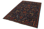 5x8 Navy and Multicolor Anatolian Traditional Rug