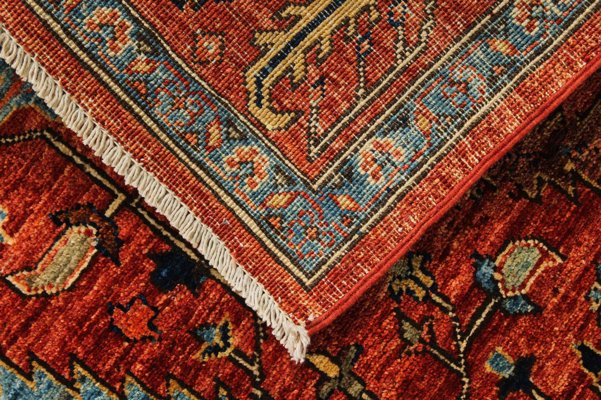 5x8 Rust and Multicolor Anatolian Traditional Rug
