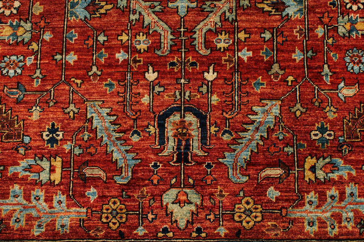 5x8 Rust and Multicolor Anatolian Traditional Rug