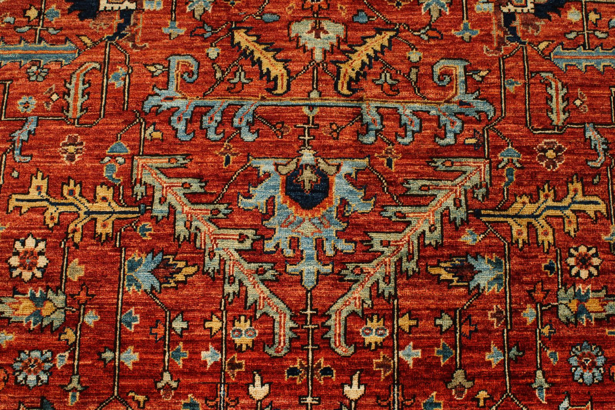 5x8 Rust and Multicolor Anatolian Traditional Rug