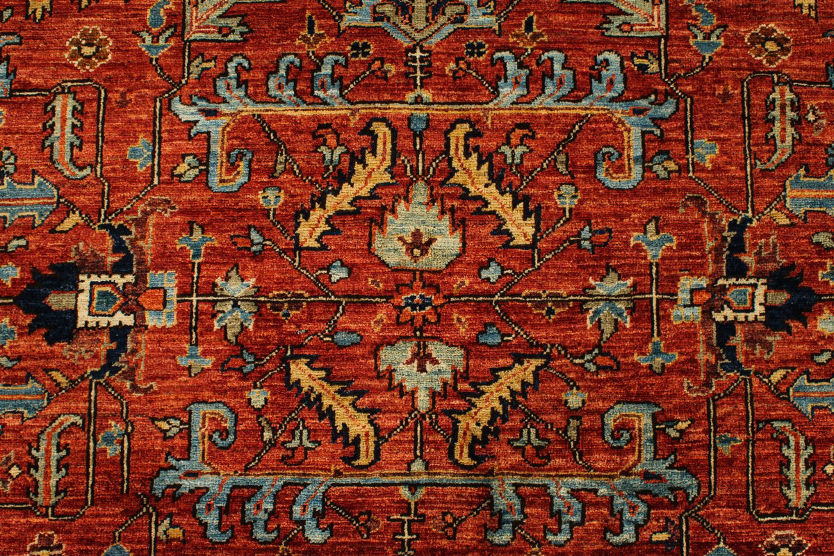 5x8 Rust and Multicolor Anatolian Traditional Rug