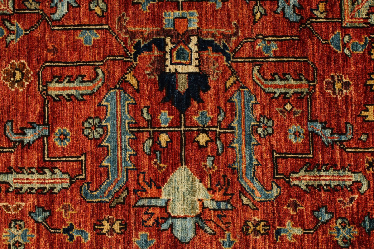 5x8 Rust and Multicolor Anatolian Traditional Rug