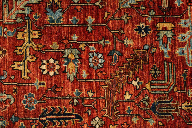 5x8 Rust and Multicolor Anatolian Traditional Rug