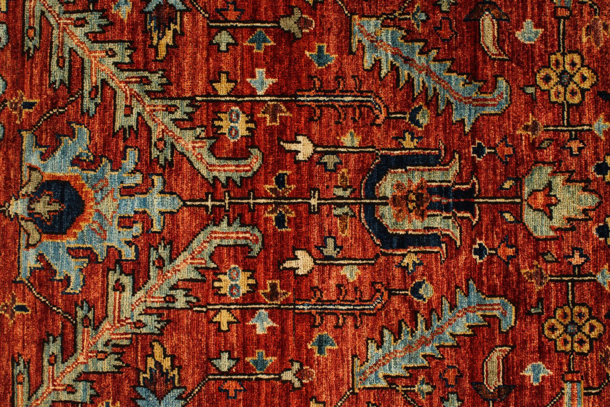 5x8 Rust and Multicolor Anatolian Traditional Rug