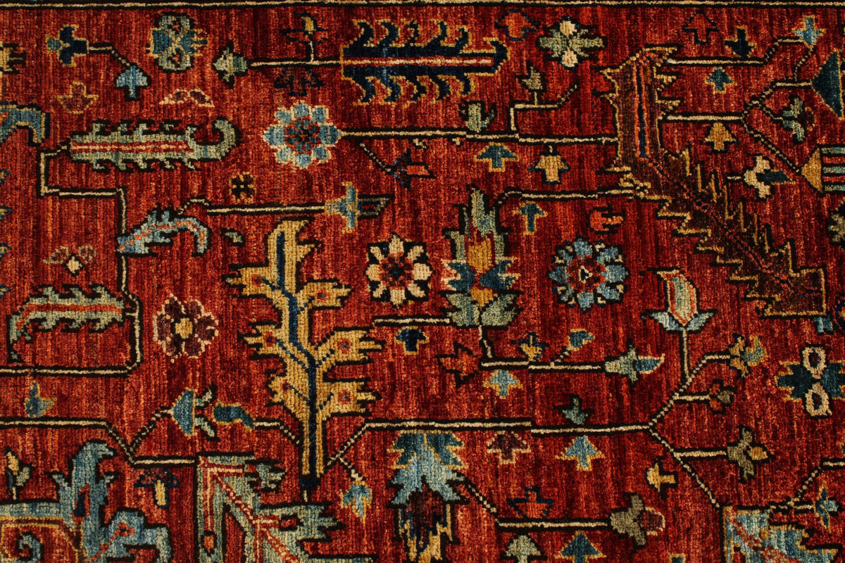 5x8 Rust and Multicolor Anatolian Traditional Rug