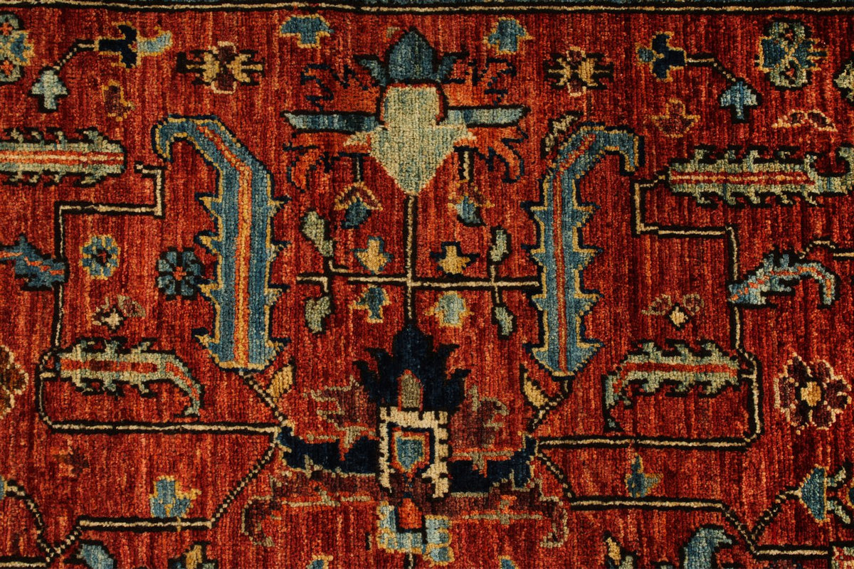 5x8 Rust and Multicolor Anatolian Traditional Rug