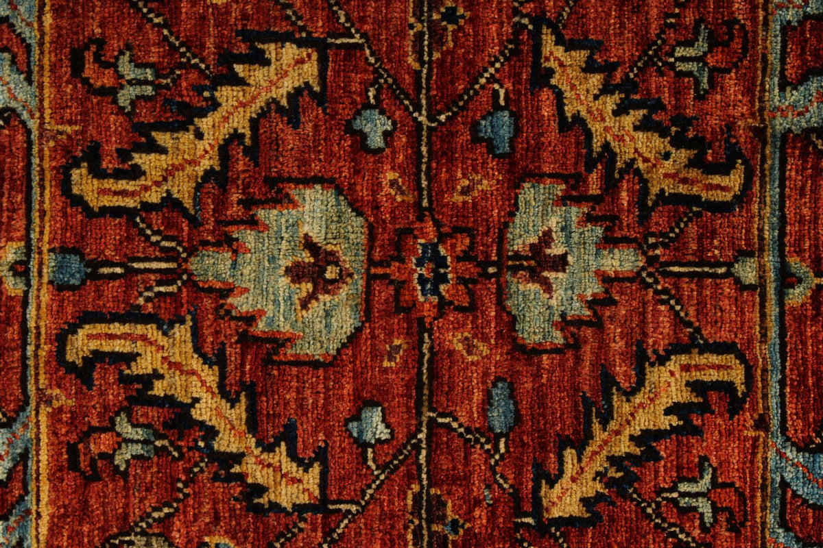 5x8 Rust and Multicolor Anatolian Traditional Rug
