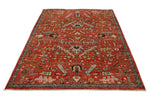 5x8 Rust and Multicolor Anatolian Traditional Rug