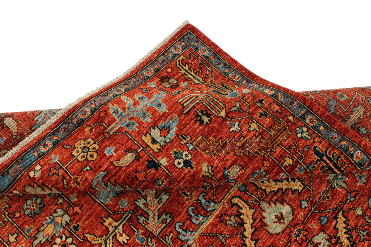 5x8 Rust and Multicolor Anatolian Traditional Rug