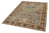 5x7 Blue and Multicolor Traditional Rug