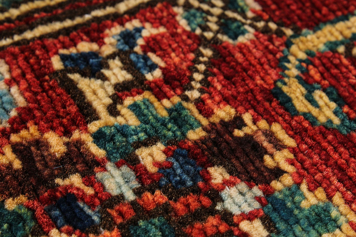5x8 Navy and Rust Traditional Rug