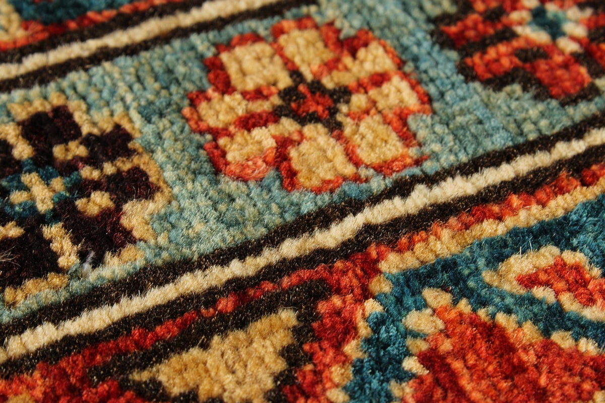5x8 Blue and Multicolor Traditional Rug