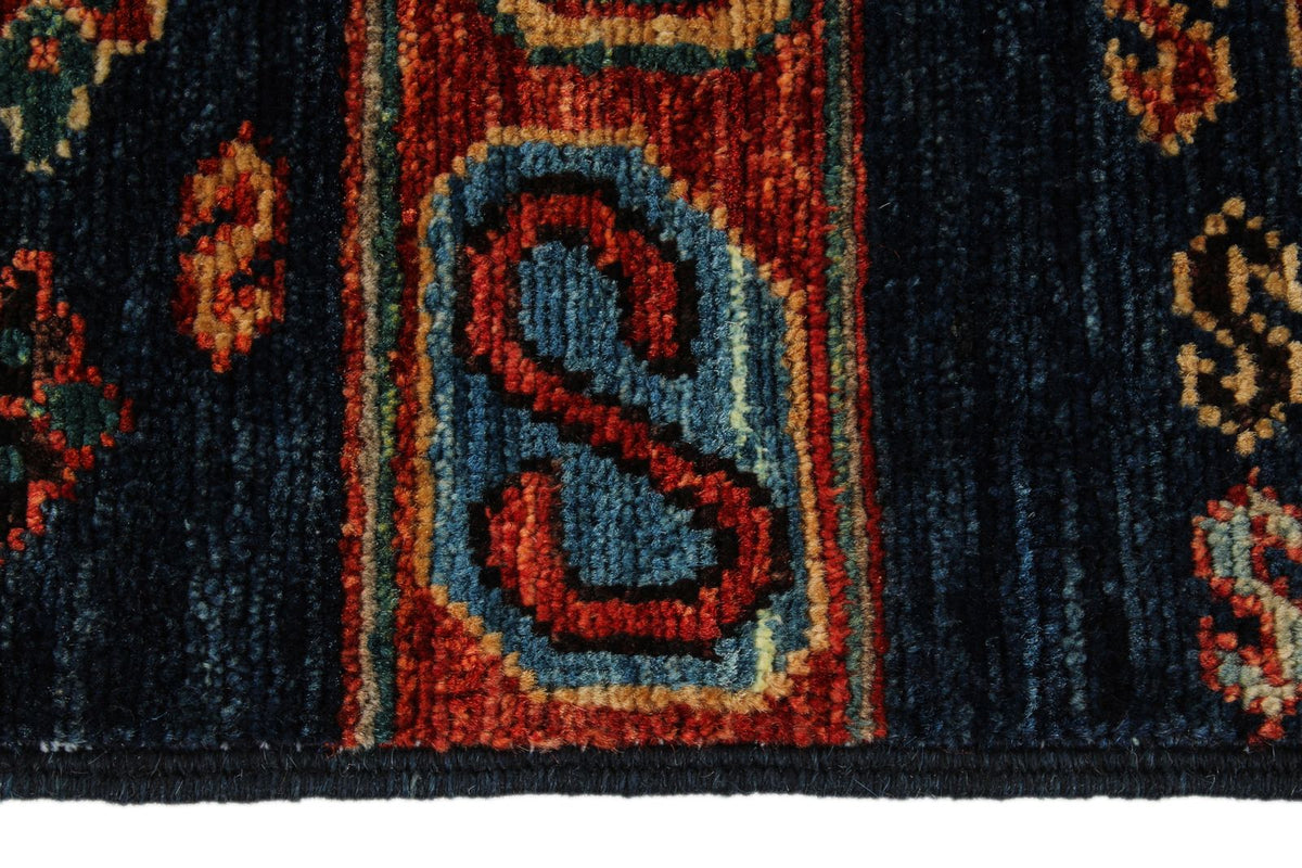 5x7 Blue and Multicolor Anatolian Tribal Rug