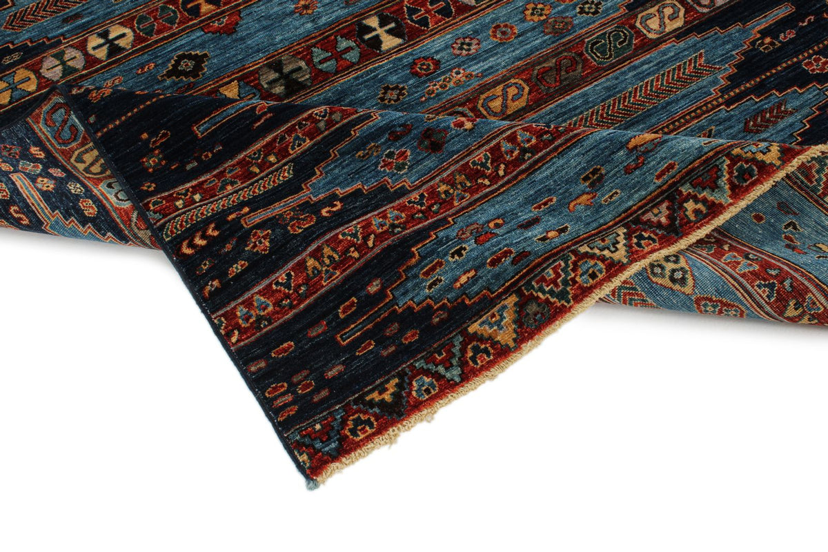 5x7 Blue and Multicolor Anatolian Tribal Rug