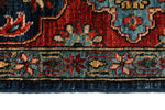 5x9 Navy and Rust Anatolian Traditional Rug