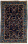 5x8 Navy and Blue Anatolian Traditional Rug