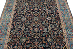 5x8 Navy and Blue Anatolian Traditional Rug
