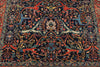 5x7 Navy and Red Anatolian Traditional Rug